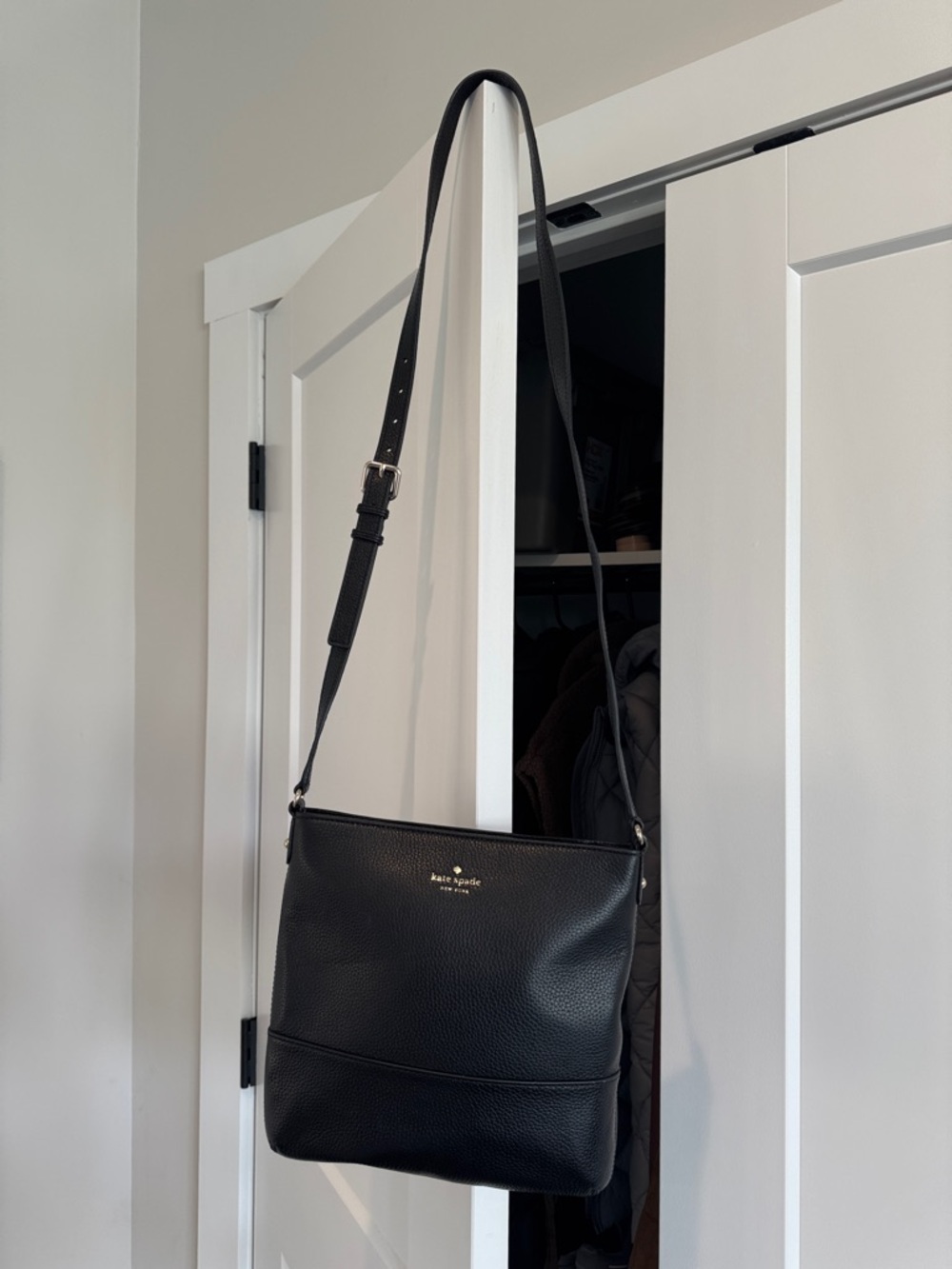 kate spade Black Pebbled Leather Crossbody
